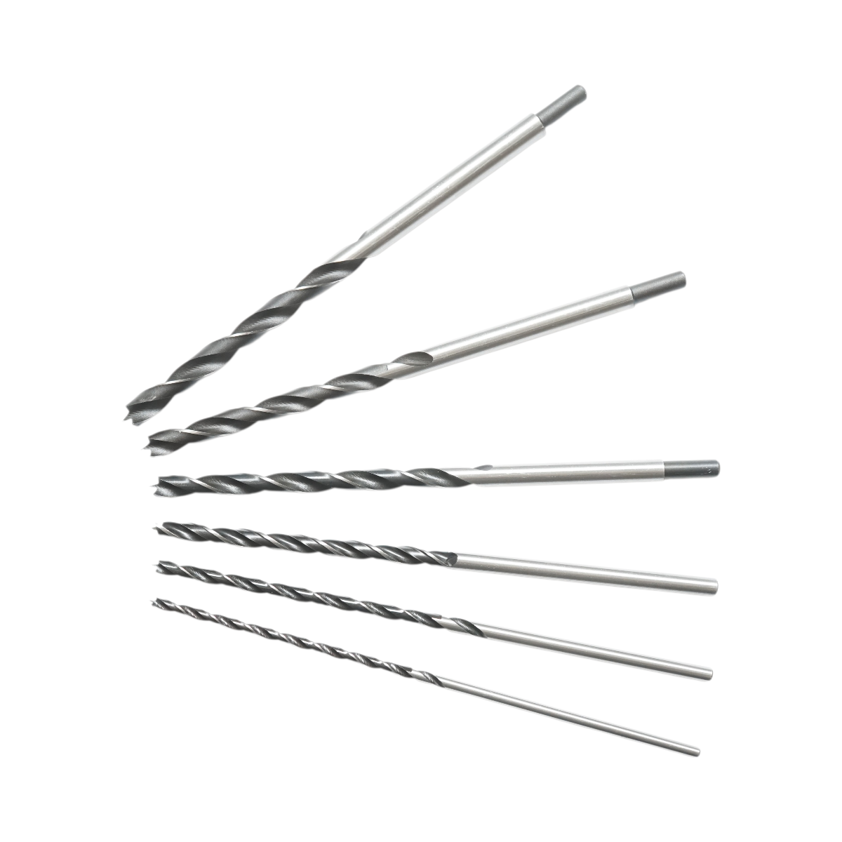 Set 6 burghie lemn 6-14mm, lungime 300mm, tija cilindrica, varf centrare Breckner Germany - imagine 3