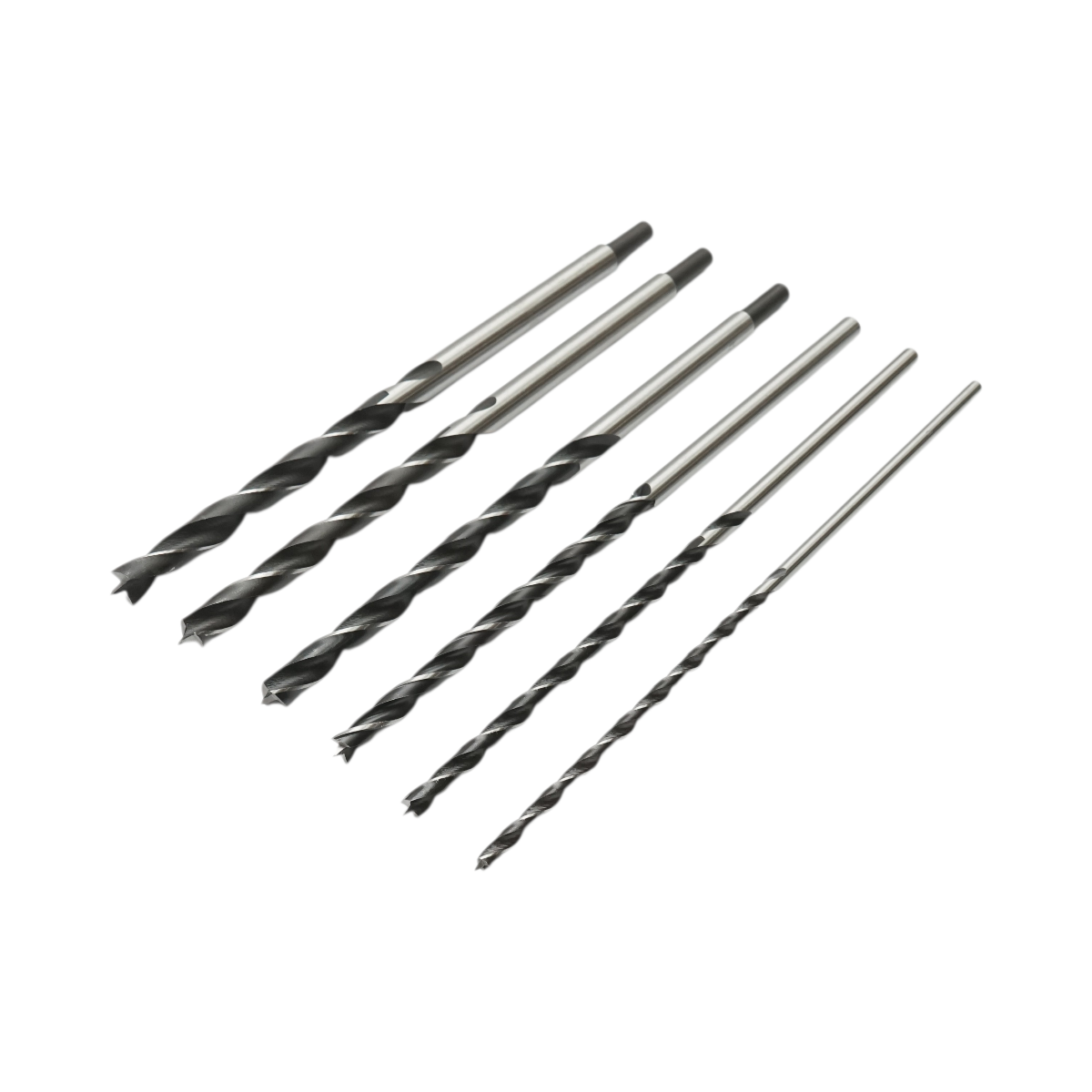 Set 6 burghie lemn 6-14mm, lungime 300mm, tija cilindrica, varf centrare Breckner Germany