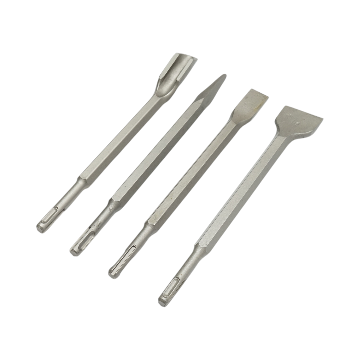 Set 4 dalti beton SDS Plus 14x250mm lata, plata, ascutita si canal Breckner Germany - imagine 4