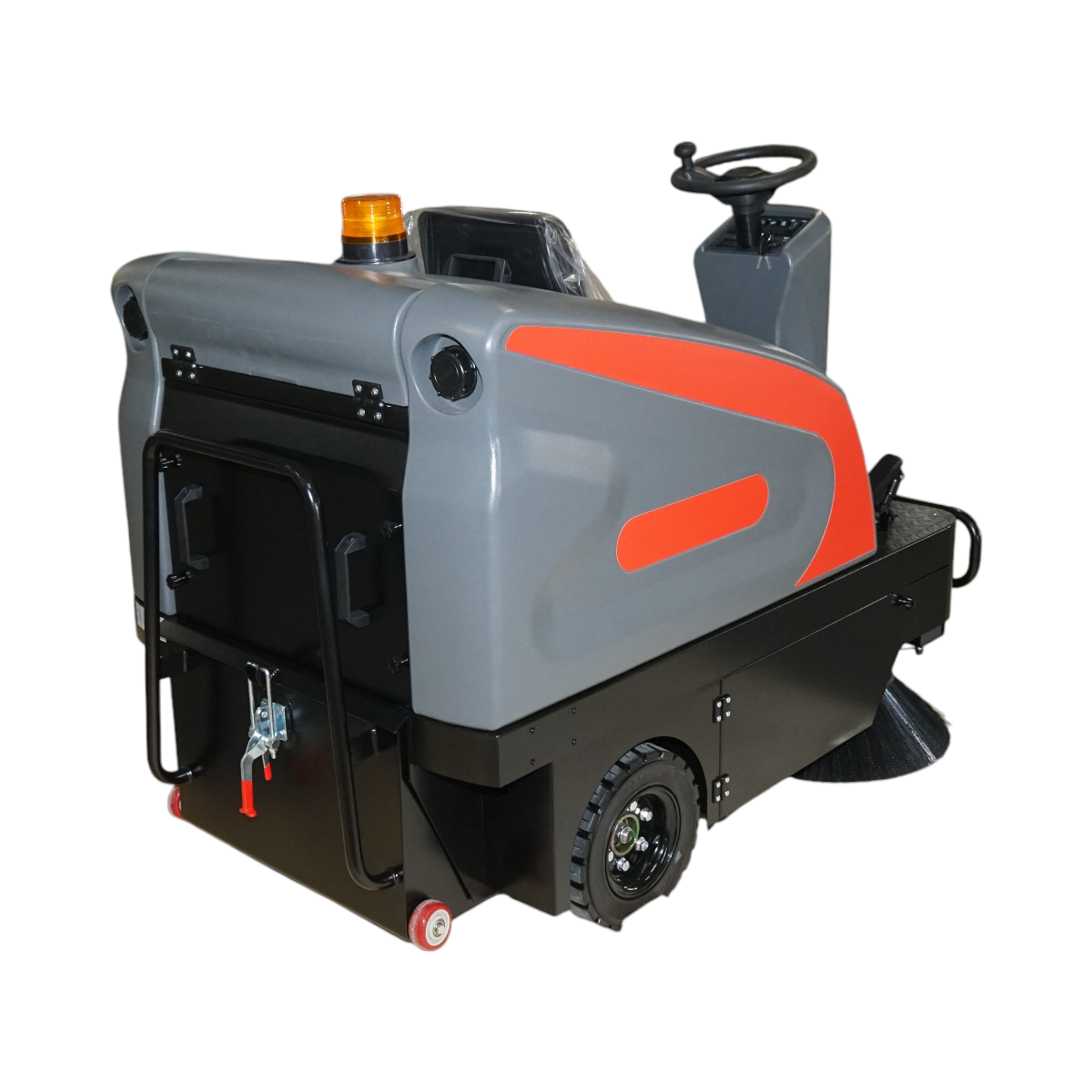 Masina de maturat stradala cu aspirare 48V/80Ah, 2.2kW, latime maturare 1380mm, cos colectare 120L, productivitate 8000 mp/h - imagine 6