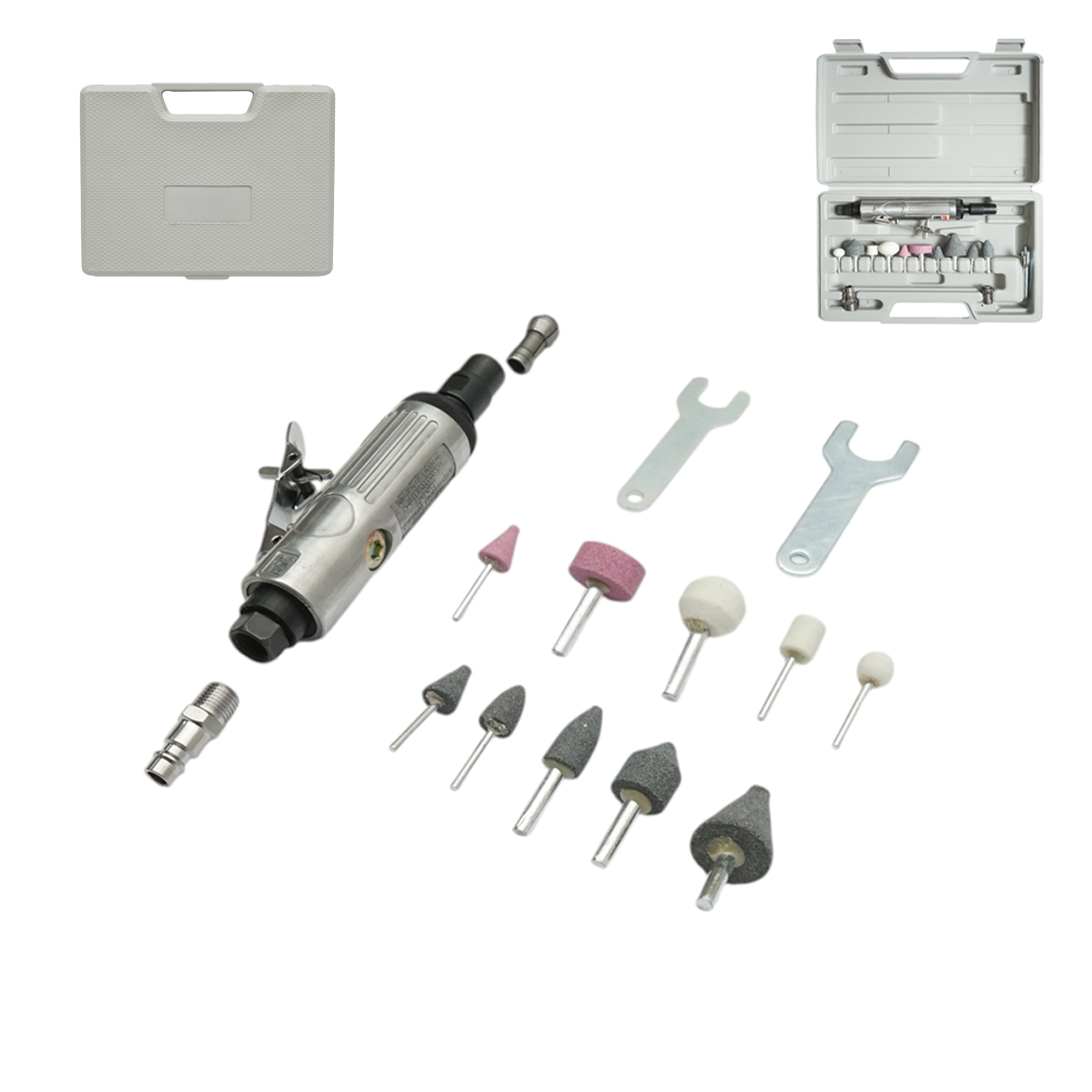 Trusa polizor drept pneumatic biax 25000rpm, presiune 6-8 bar 16 piese