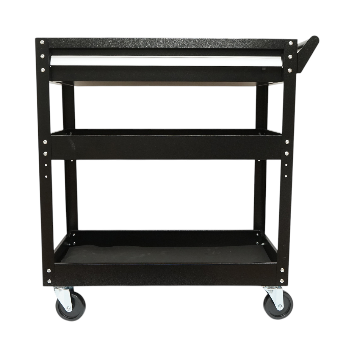 Carucior scule atelier metalic pe roti cu 3 rafturi si 1 sertar 775x410x895mm Breckner Germany - imagine 3