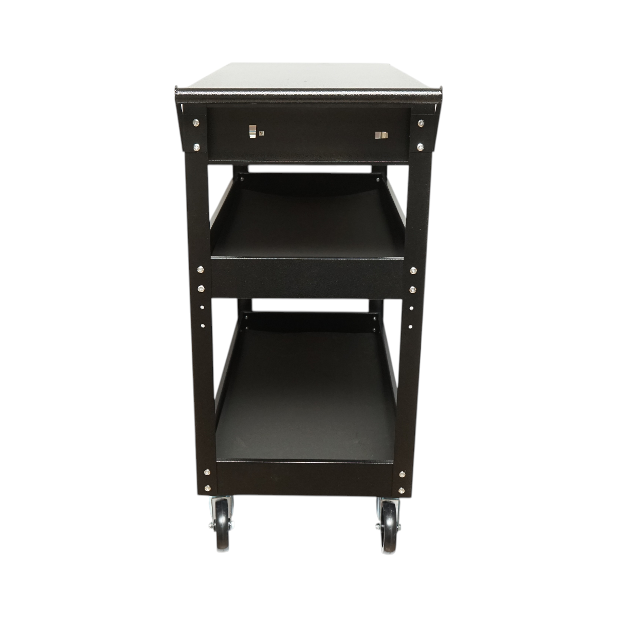 Carucior scule atelier metalic pe roti cu 3 rafturi si 1 sertar 775x410x895mm Breckner Germany - imagine 6