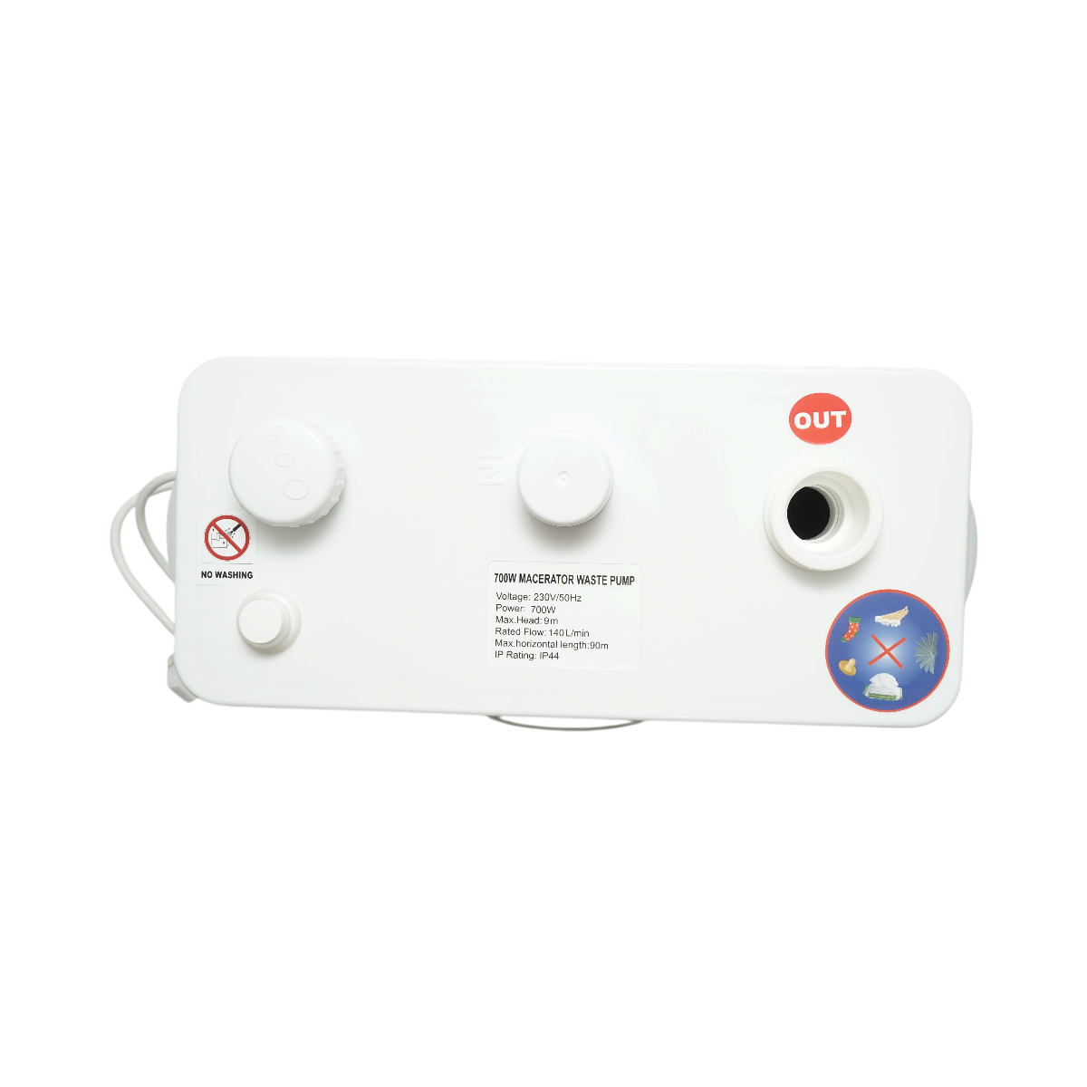 Pompa macerator ape uzate 700W, 220V, debit 8400 L/h, inaltime pompare 9m, orizontal 90m IP44 - imagine 8