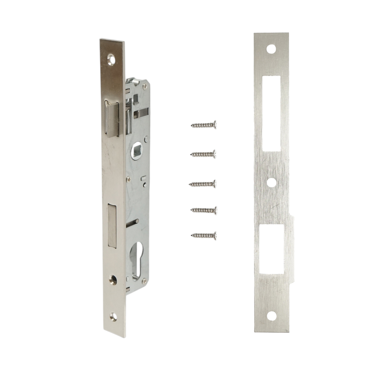 Broasca usa ingropata cu limba 34x174mm, placuta frontala 23x240mm, nichel satinat, suruburi incluse