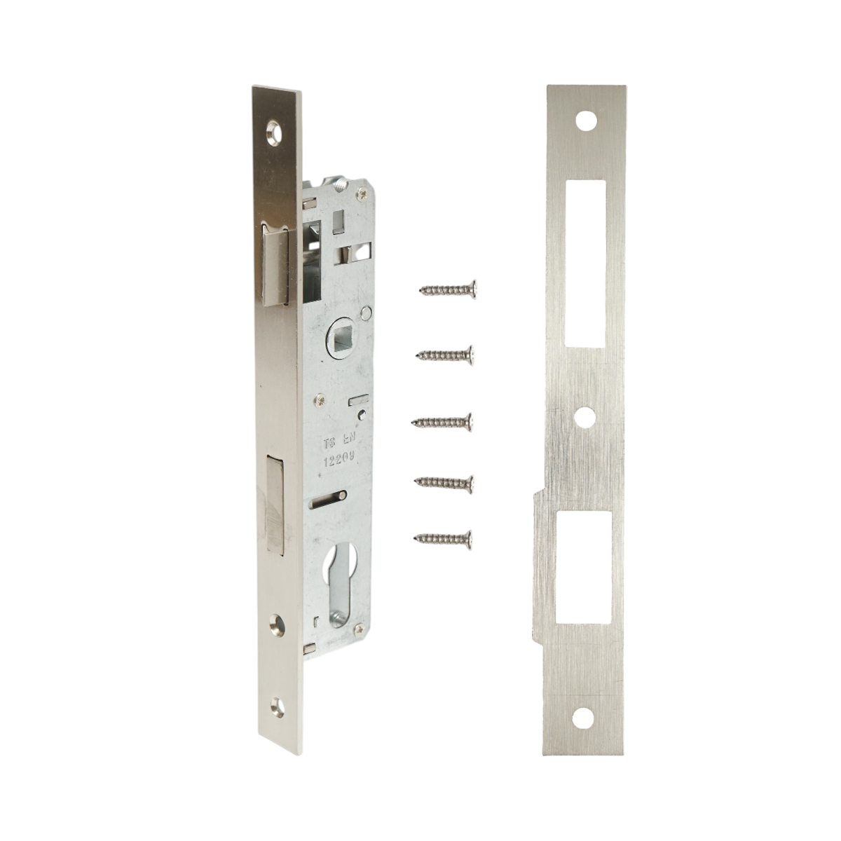 Broasca usa ingropata cu limba 38x174mm, placuta frontala 23x240mm, nichel satinat, suruburi incluse
