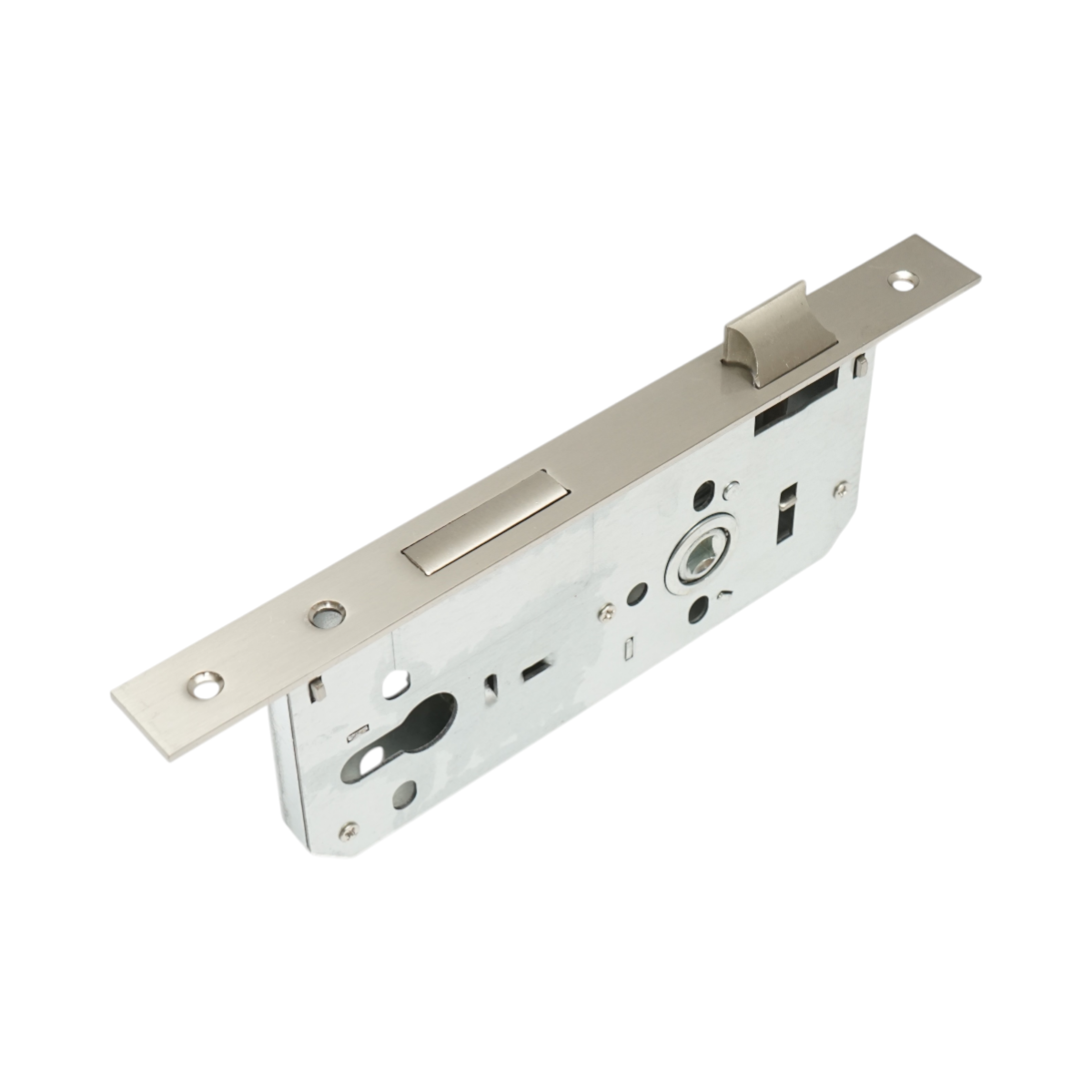 Broasca usa ingropata cu limba 73x177mm, placuta frontala 23x240mm, nichel satinat, suruburi incluse - imagine 7