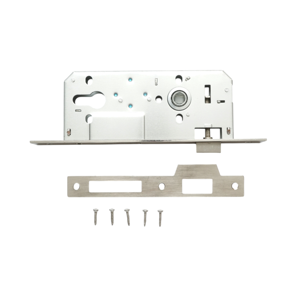 Broasca usa ingropata cu limba 73x177mm, placuta frontala 23x240mm, nichel satinat, suruburi incluse - imagine 2