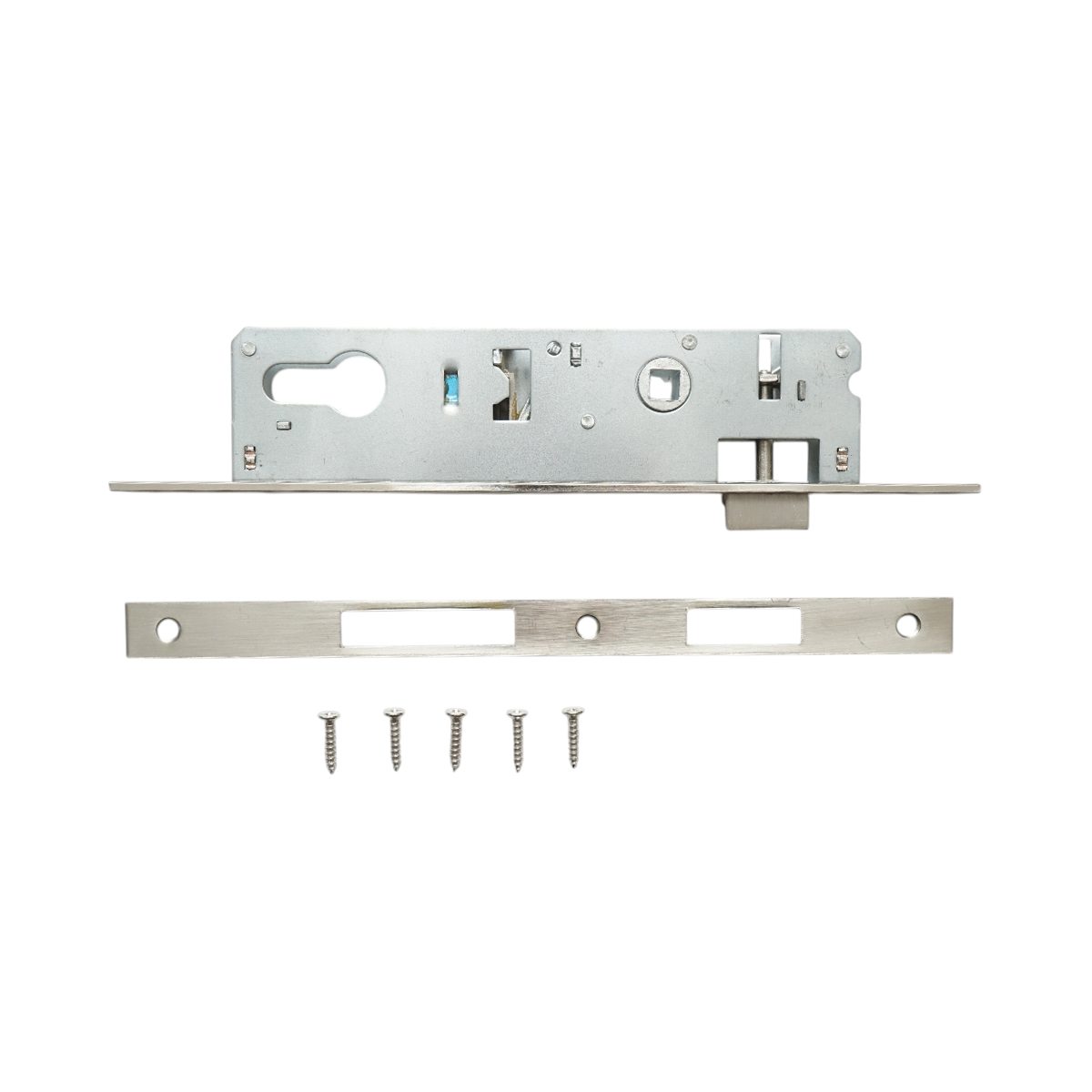 Broasca usa ingropata cu limba 43x174mm, placuta frontala 16x240mm, nichel satinat, suruburi incluse - imagine 2