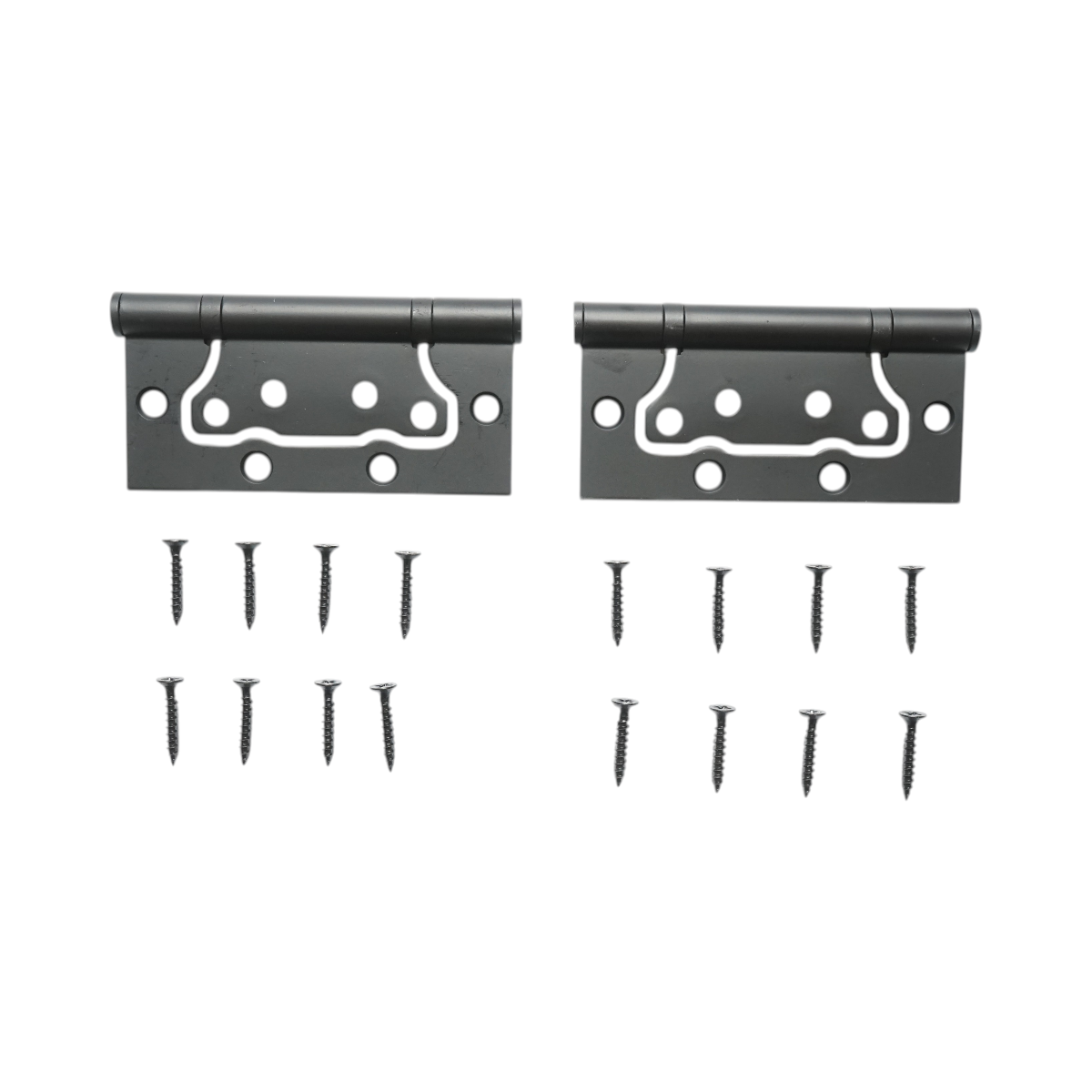 Set 2 balamale mobilier coplanare tip fluture 100x50mm, otel negru, suruburi incluse