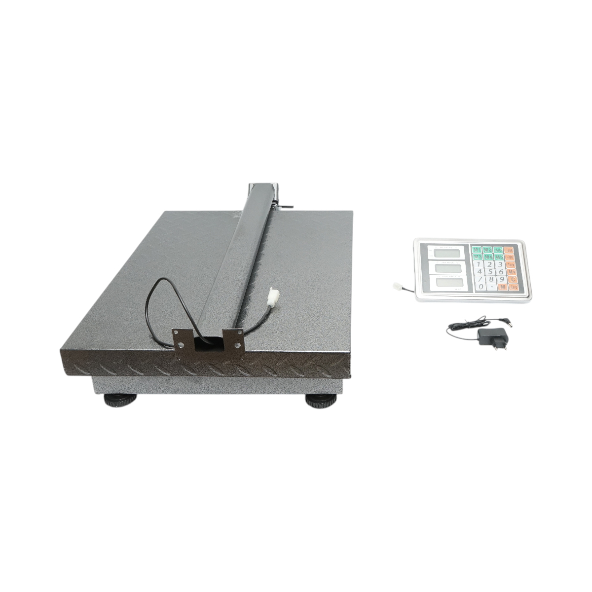 Cantar electronic de podea 700kg tip platforma 600x450mm cu brat pliabil, afisaj LCD - imagine 2