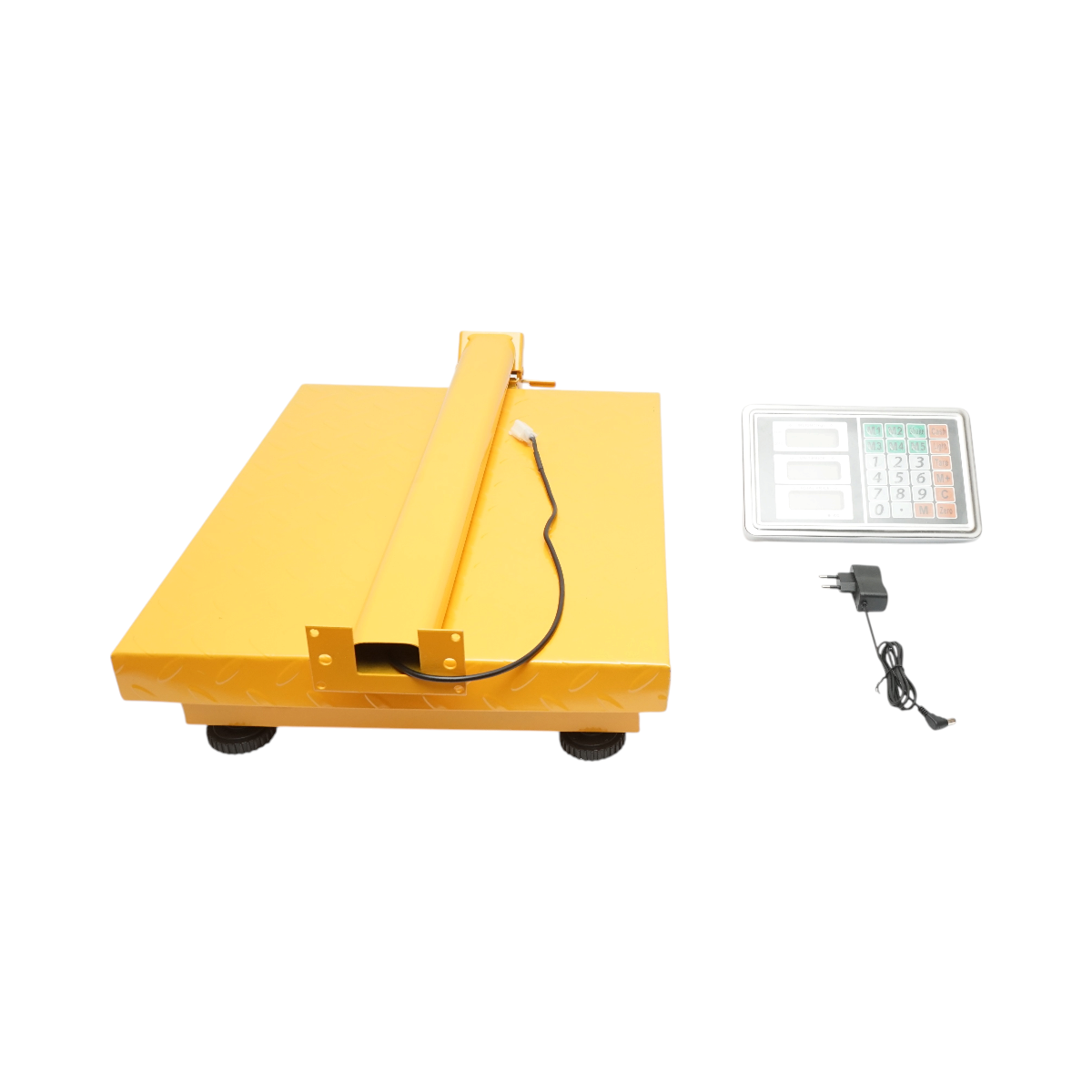 Cantar electronic de podea 350kg tip platforma 500x400mm cu brat pliabil, afisaj LCD - imagine 2