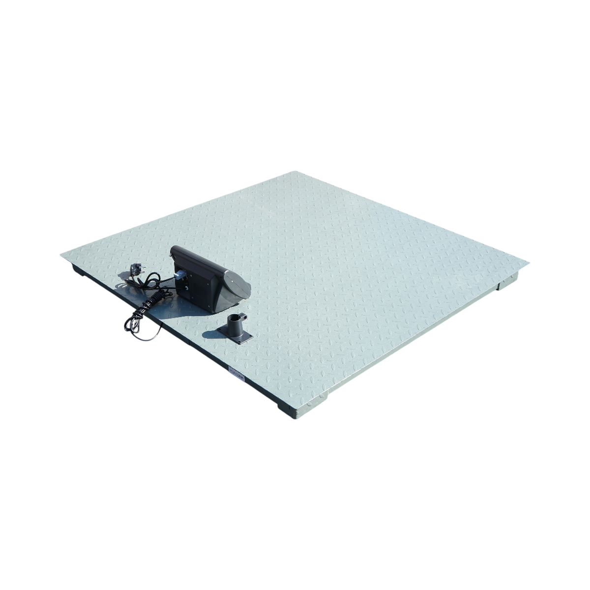 Cantar electronic de podea 3000kg, platforma striata 120x120cm, baterie 6V 4Ah, afisaj LED - imagine 3