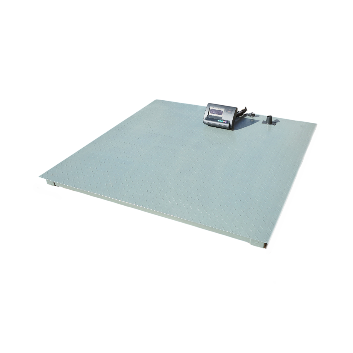 Cantar electronic de podea 5000kg, platforma striata 150x150cm, baterie 6V 4Ah, afisaj LED - imagine 2