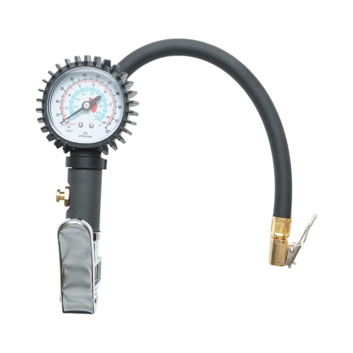 Pistol umflat roti cu furtun si manometru mecanic 0-15 bar Breckner Germany - imagine 2