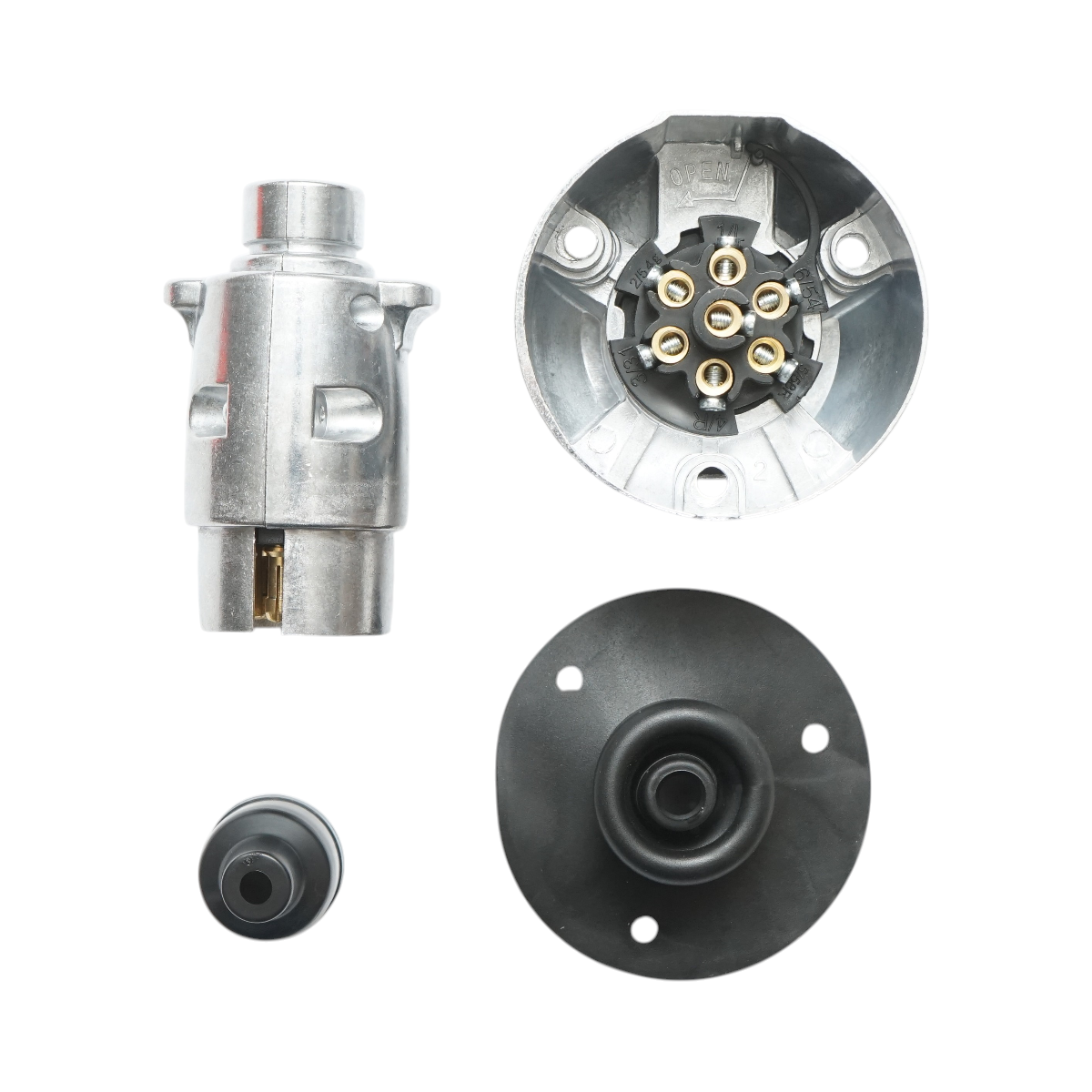 Fisa cu priza 7 pini pentru remorca, material carcasa metalica 12V - imagine 3