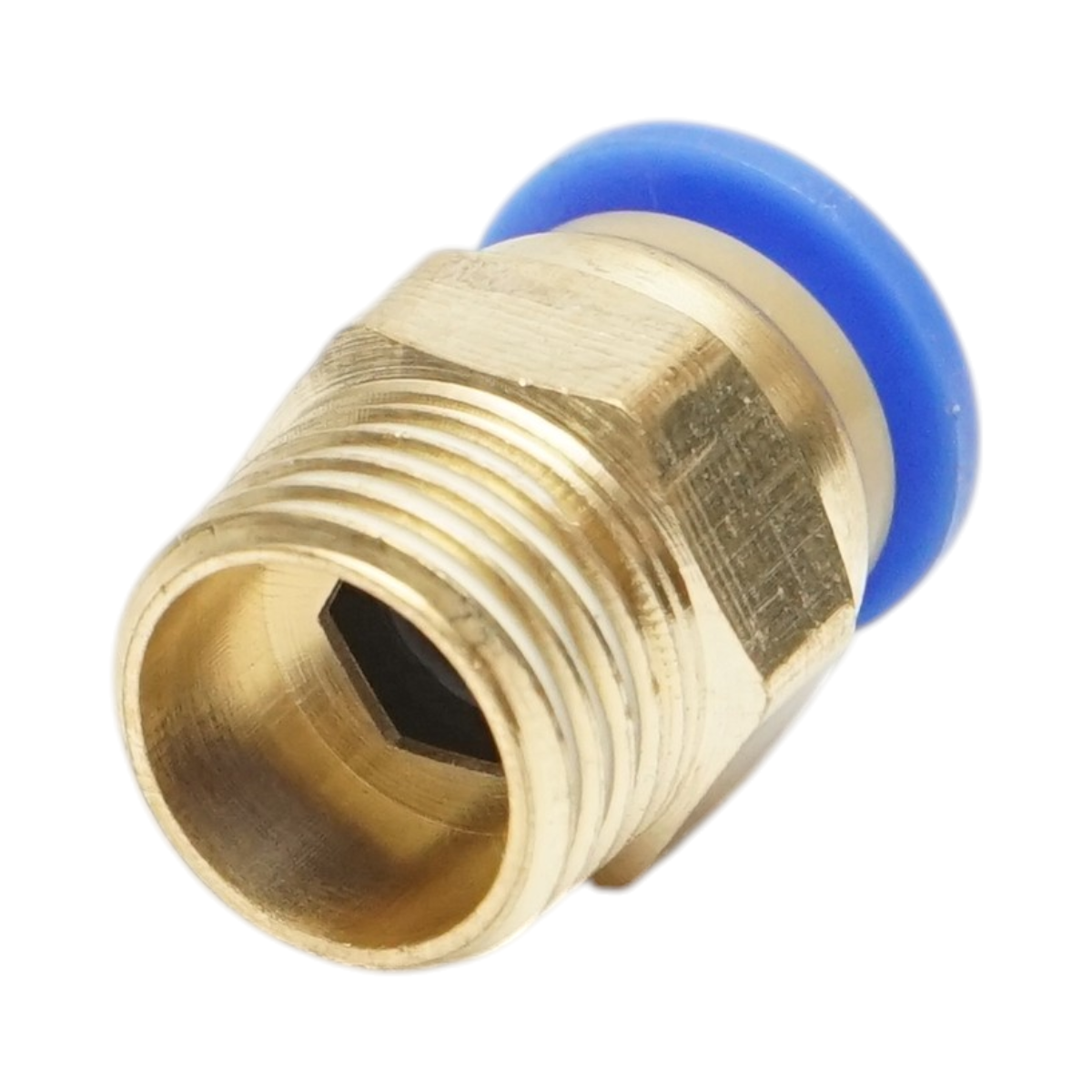 Mufa rapida dreapta din alama cu filet exterior 1/4, hexagon 8mm - imagine 2