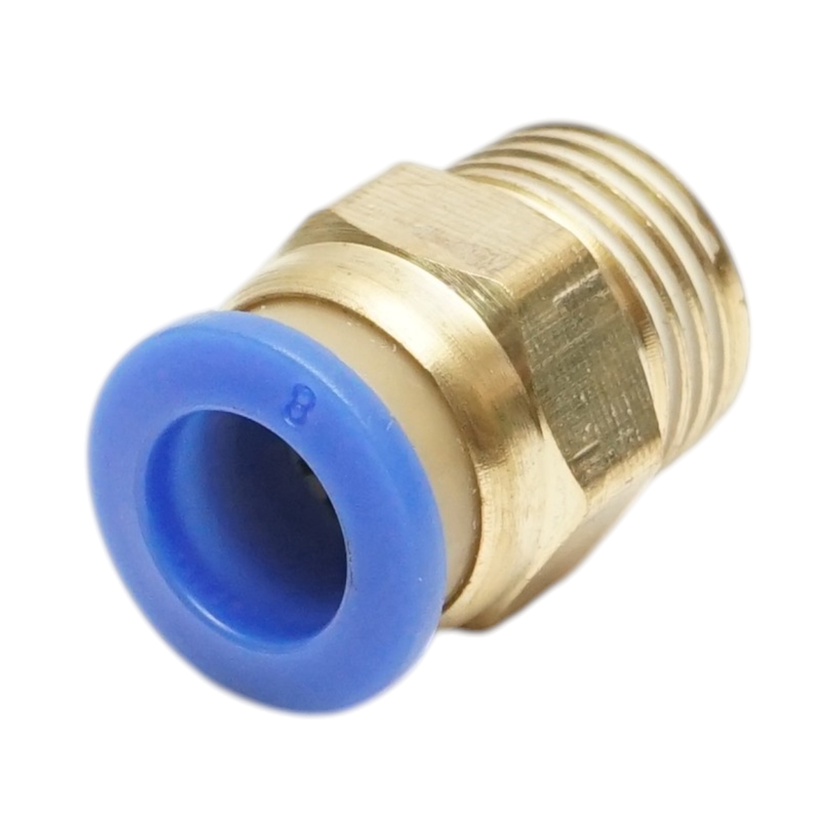 Mufa rapida dreapta din alama cu filet exterior 1/4, hexagon 8mm - imagine 3