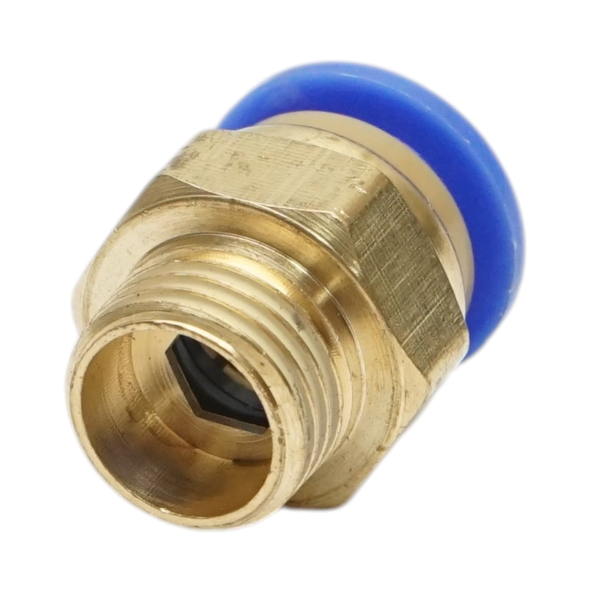 Mufa rapida dreapta din alama cu filet exterior 1/4, hexagon 10mm - imagine 2