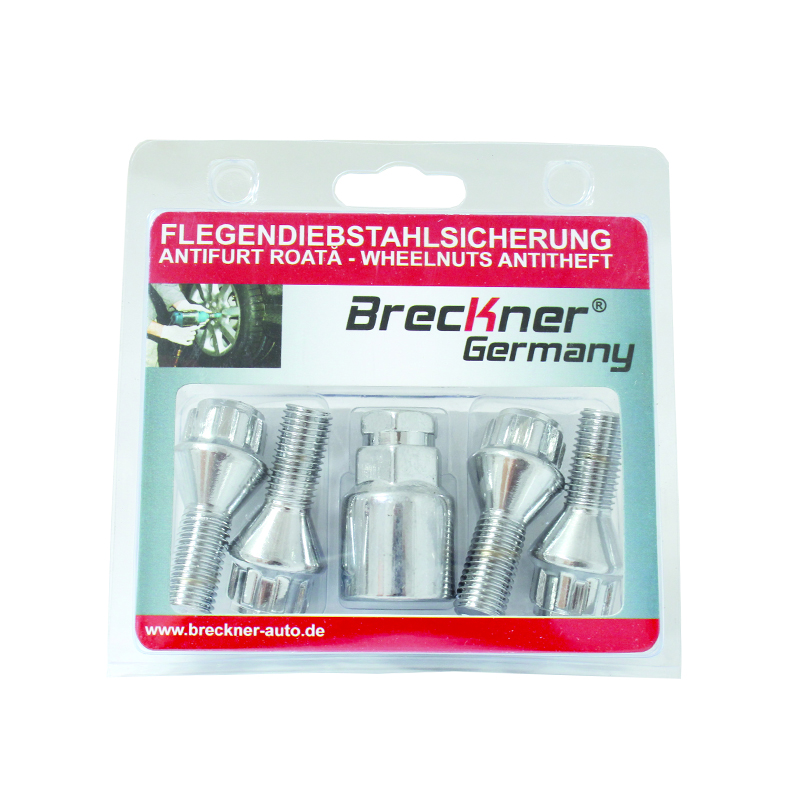 Set 4 prezoane antifurt roti cu cheie speciala pentru Dacia M12X1.5X23mm conic I3