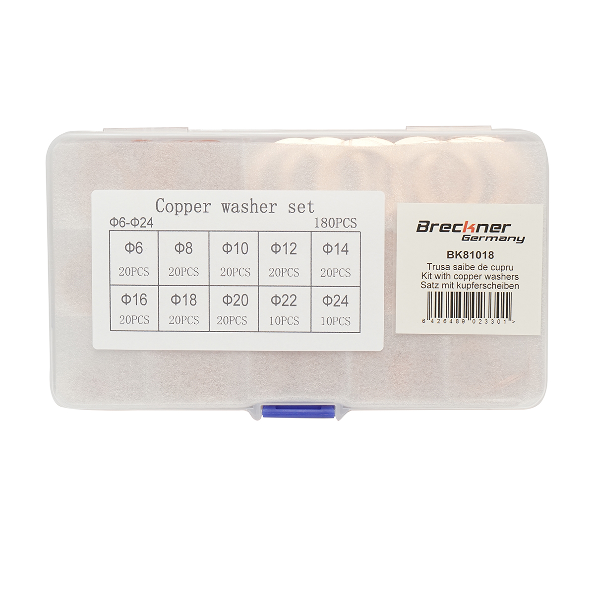 Trusa saibe cupru M6-M24 180 piese Breckner Germany - imagine 3