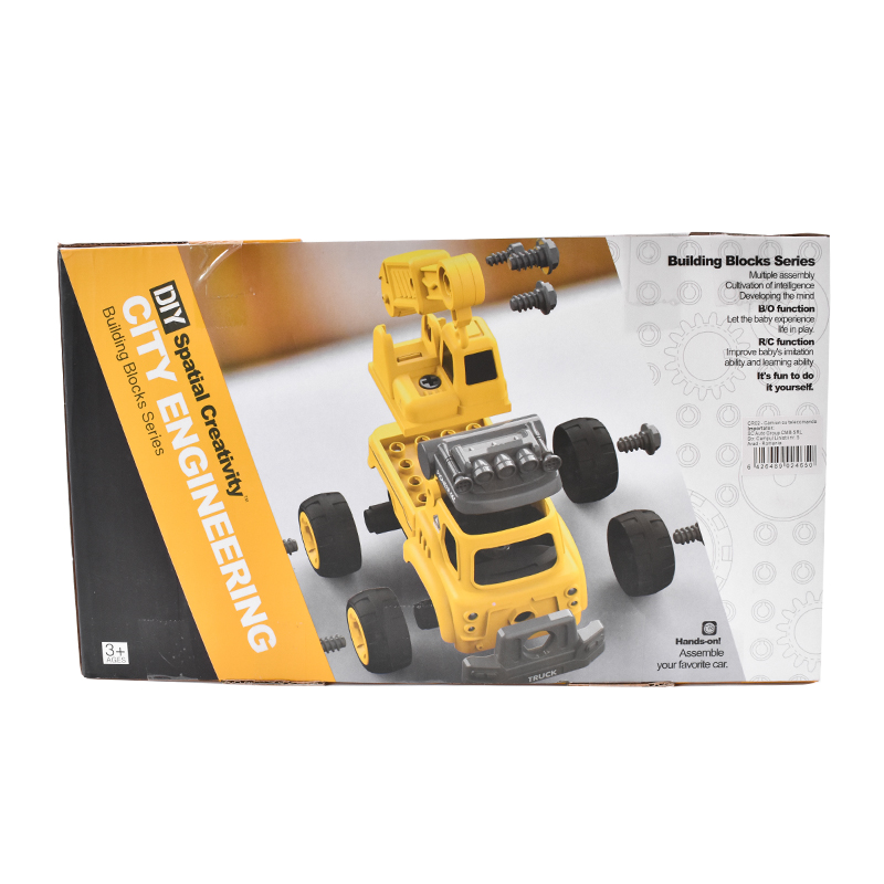 Autospeciala macara cu telecomanda jucarie de constructie care se monteaza DIY - imagine 14