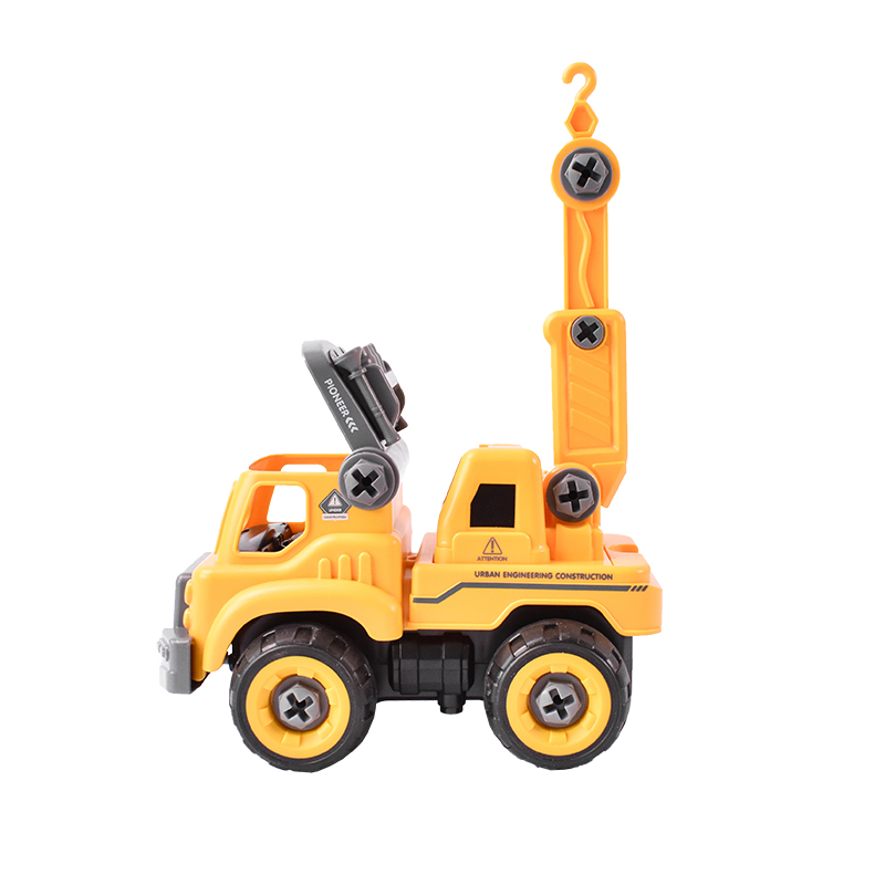 Autospeciala macara cu telecomanda jucarie de constructie care se monteaza DIY - imagine 6