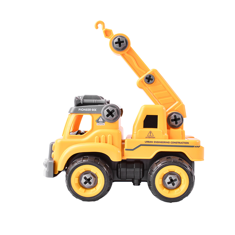 Autospeciala macara cu telecomanda jucarie de constructie care se monteaza DIY - imagine 4