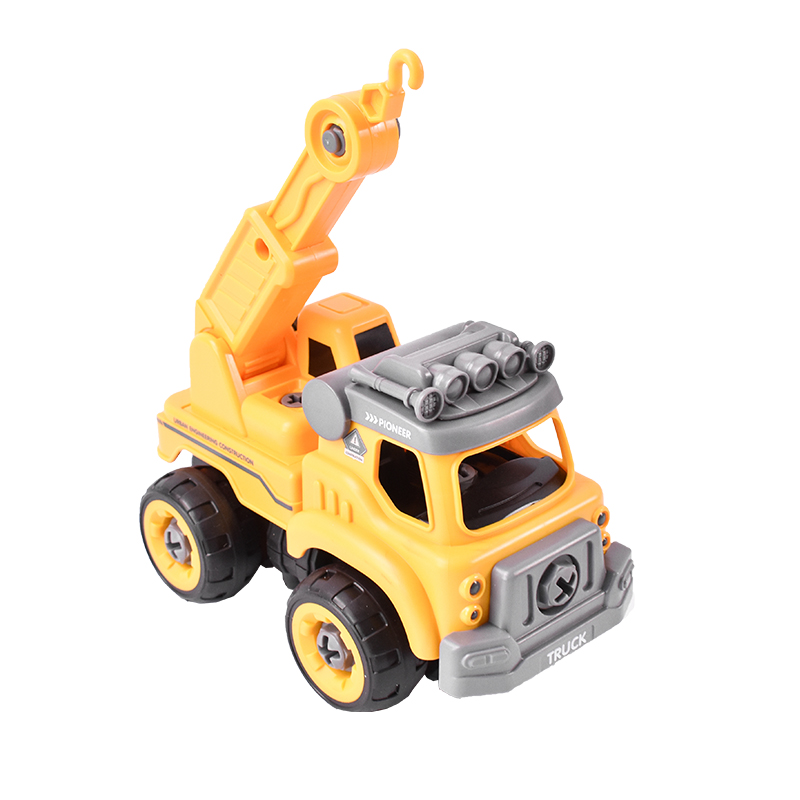 Autospeciala macara cu telecomanda jucarie de constructie care se monteaza DIY - imagine 8