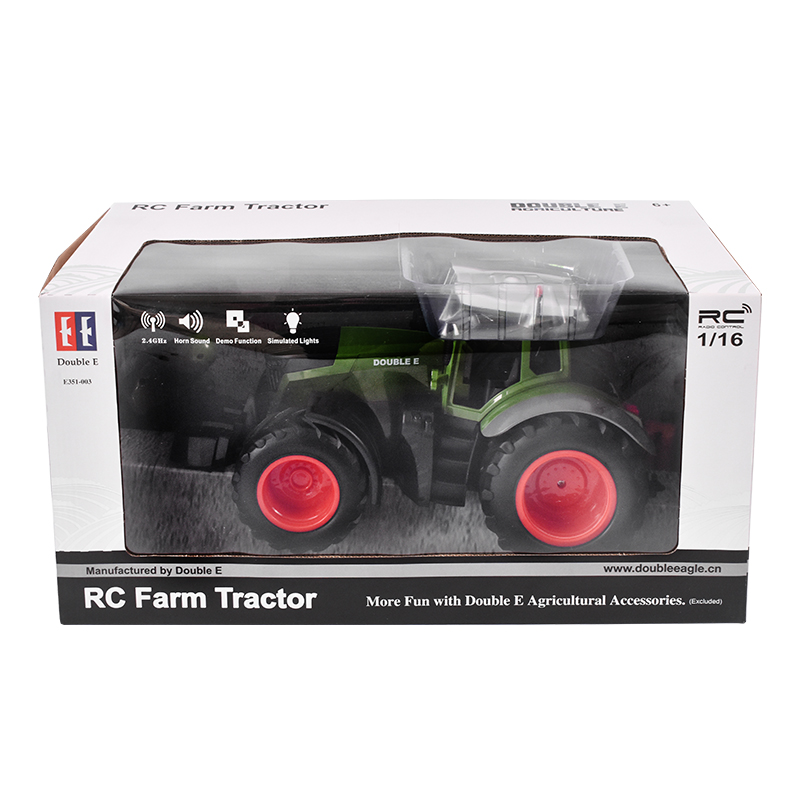 Jucarie tractor cu telecomanda doubleE RC 1:16 2.4 Ghz, lumini, sunete 25m raza de actiune 2.16 km/h viteza - imagine 8
