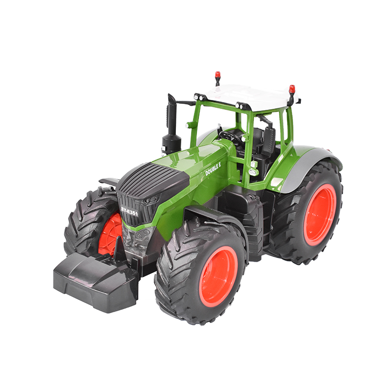Jucarie tractor cu telecomanda doubleE RC 1:16 2.4 Ghz, lumini, sunete 25m raza de actiune 2.16 km/h viteza - imagine 2