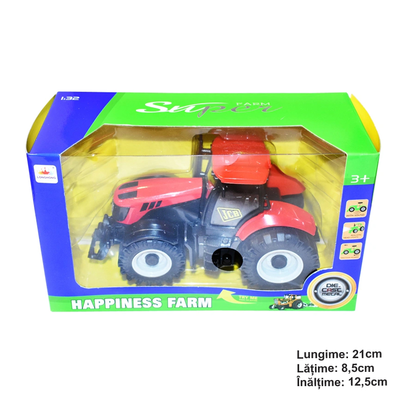 Tractor JCB rosu jucarie