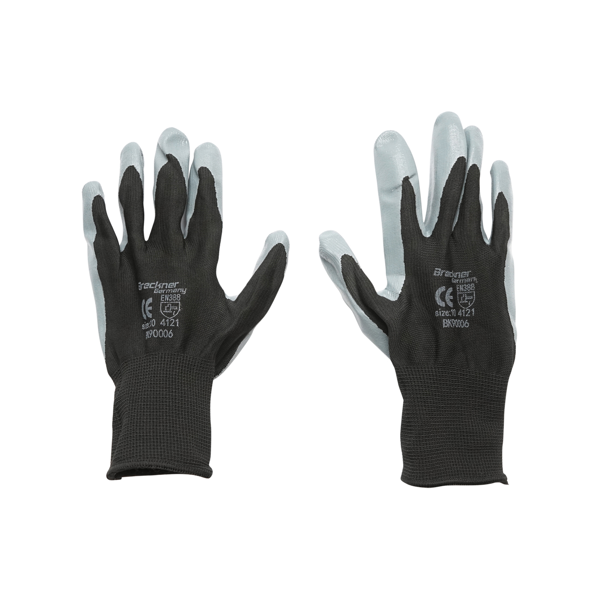 Manusi de lucru sintetice cauciucate nitrilic negru-gri marimea 10 Breckner Germany - imagine 2