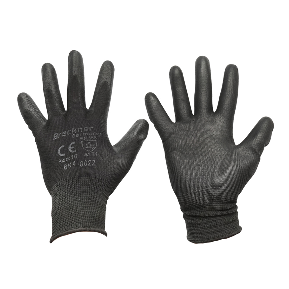 Manusi de lucru sintetice cauciucate negre marimea 10 Breckner Germany