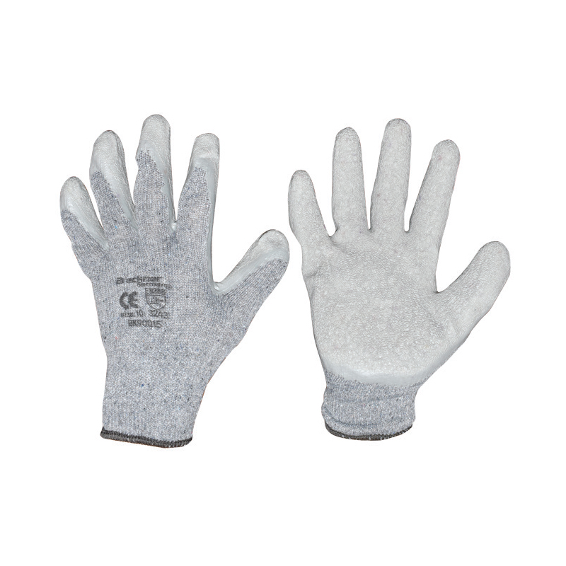 Manusi de lucru din bumbac cauciucate gri marimea 10 Breckner Germany