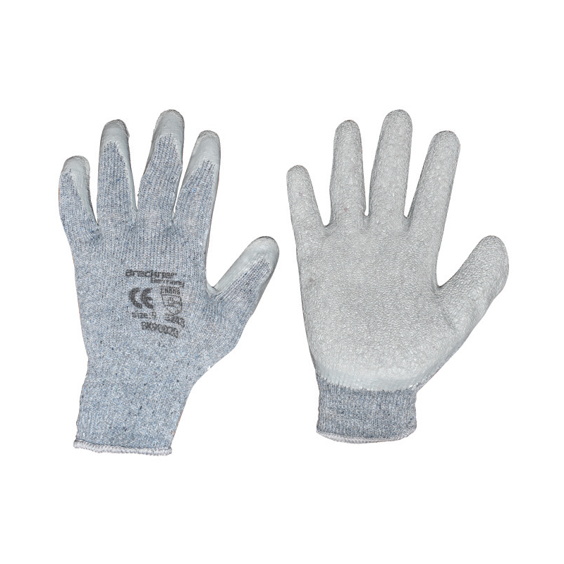 Manusi de lucru din bumbac-cauciuc gri marimea 9 Breckner Germany