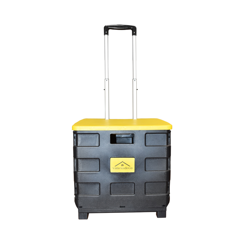 Troler compact din plastic pentru cumparaturi - imagine 3