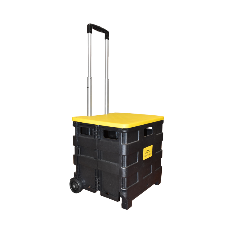Troler compact din plastic pentru cumparaturi - imagine 4