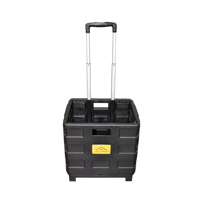 Troler compact din plastic pentru cumparaturi