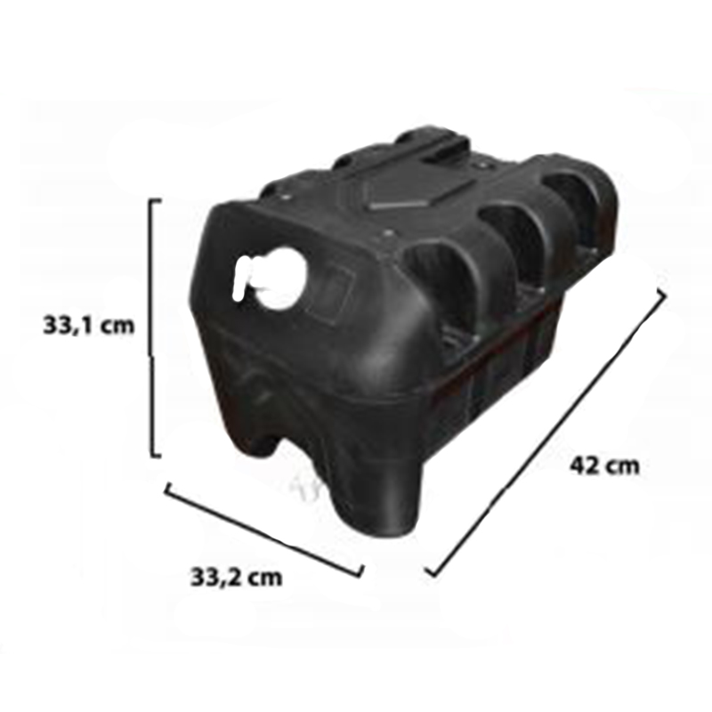 Rezervor apa 30L cu robinet si dozator de sapun 250ml. plastic negru 332x420x331 mm - imagine 2