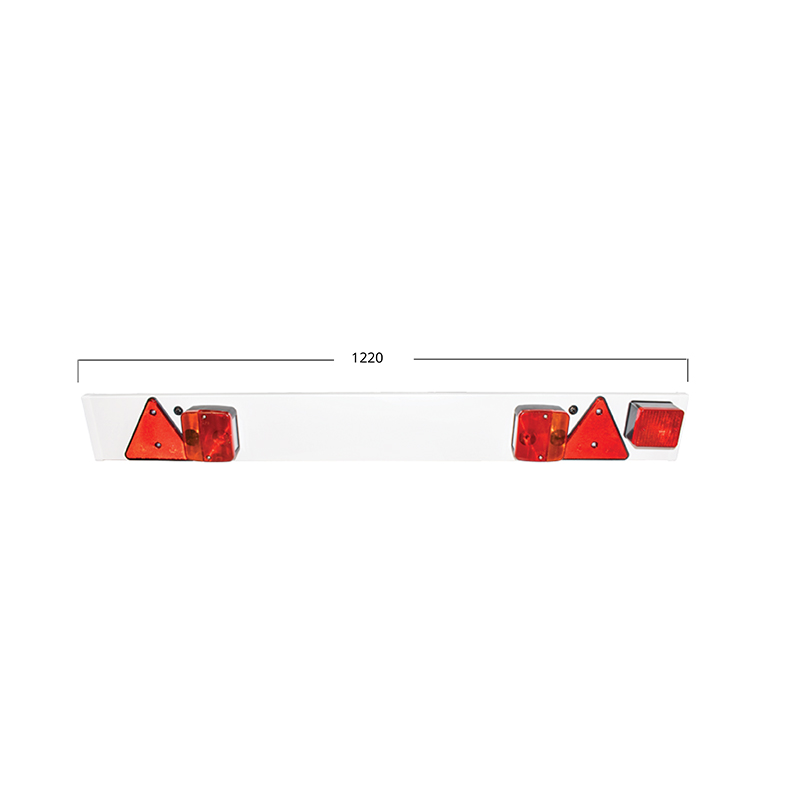 Bara remorca 1220mm, 2x lampa, 1x lampa ceata, 2x triunghi reflectorizant, cablu 6m si priza 7 pini 12V - imagine 4