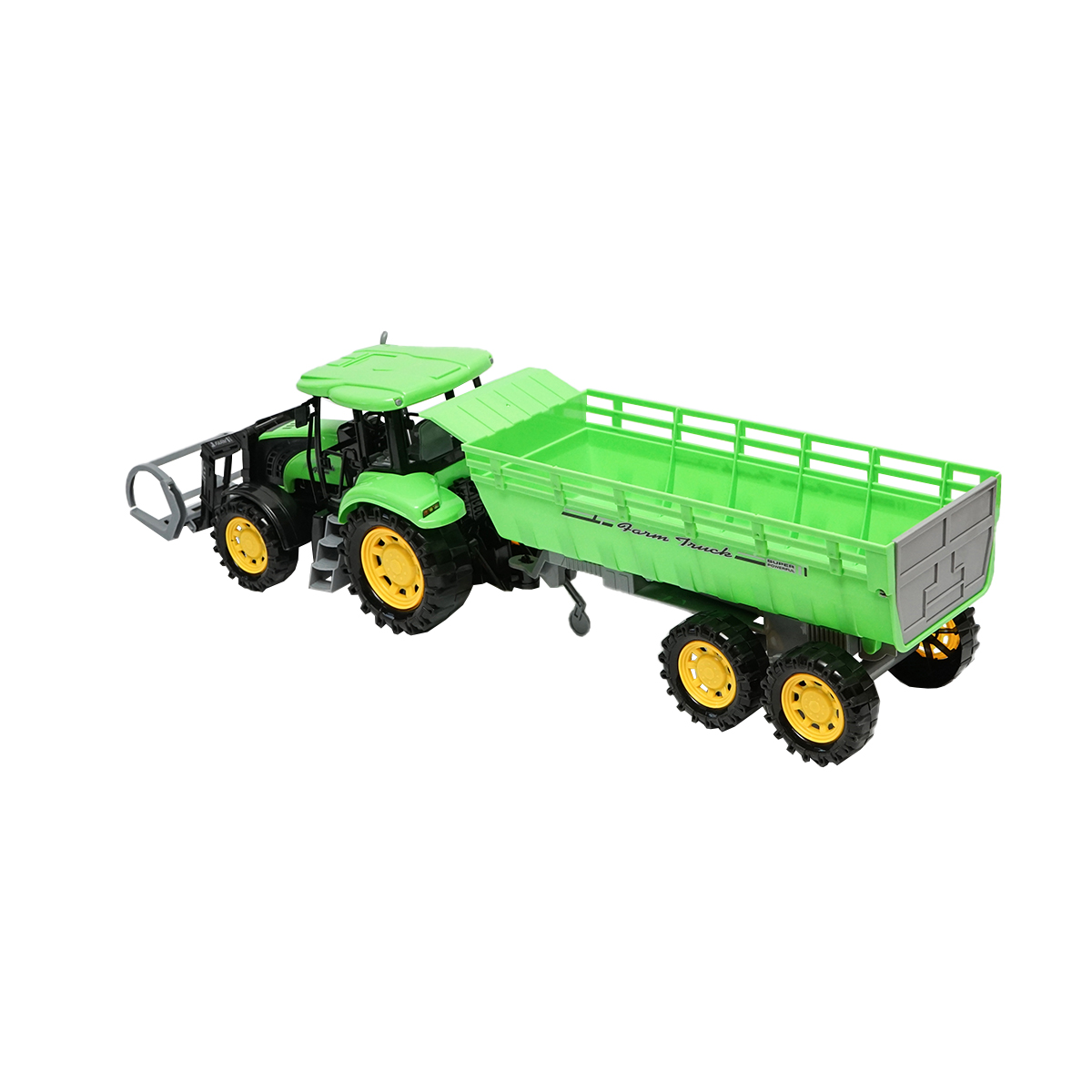 Jucarie tractor cu incarcator frontal si remorca - imagine 4