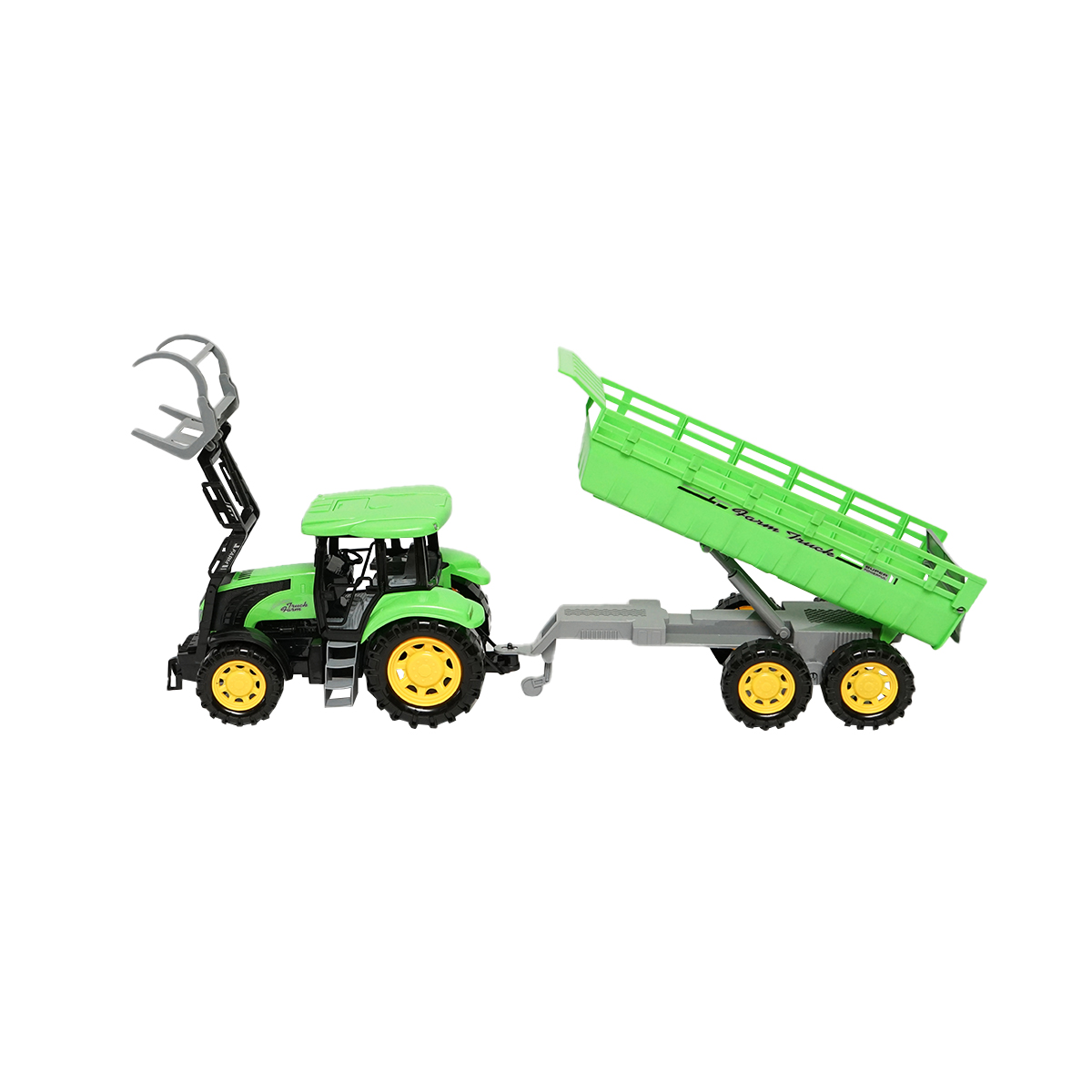 Jucarie tractor cu incarcator frontal si remorca - imagine 3