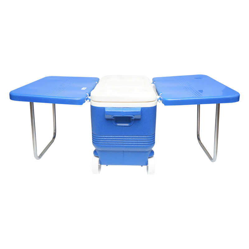 Lada frigorifica pentru picnic 45L albastra cu masa 610x405x445mm  Breckner Germany - imagine 3