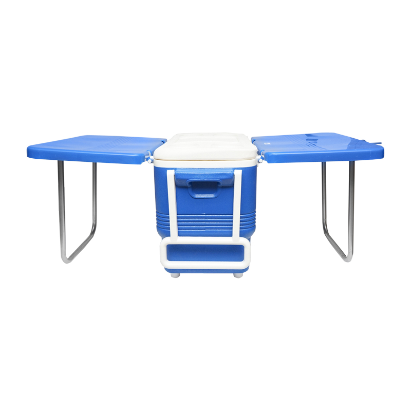 Lada frigorifica pentru picnic 45L albastra cu masa 610x405x445mm  Breckner Germany