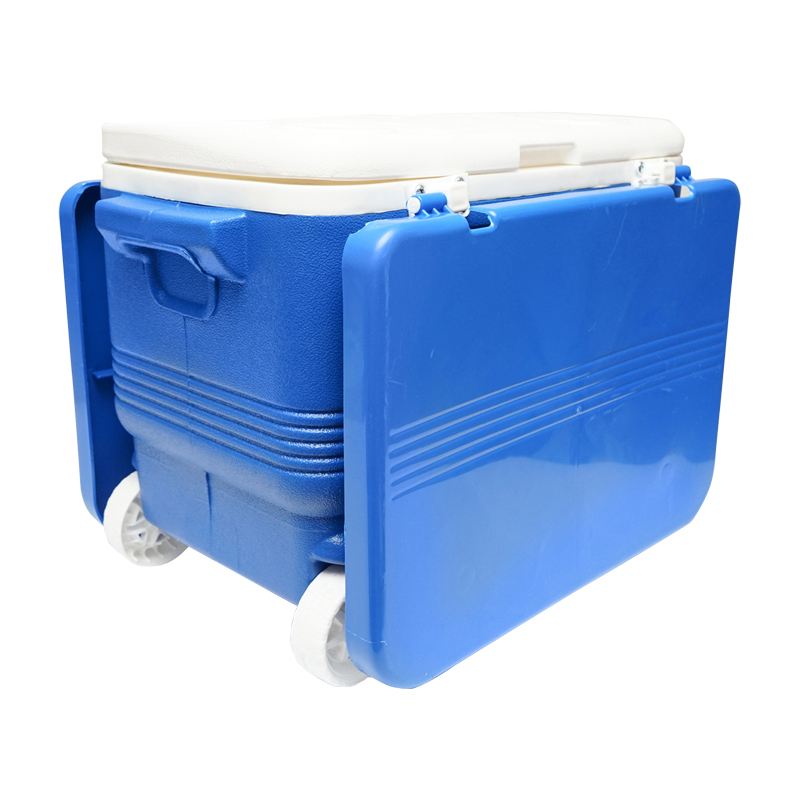 Lada frigorifica pentru picnic 45L albastra cu masa 610x405x445mm  Breckner Germany - imagine 6