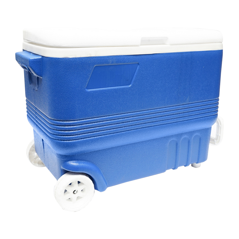 Lada frigorifica pentru picnic 45L albastra cu roti 610x330x440mm Breckner Germany - imagine 5