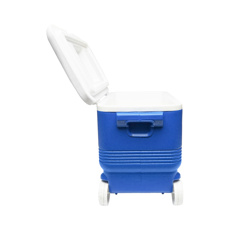 Lada frigorifica pentru picnic 45L albastra cu roti 610x330x440mm Breckner Germany - imagine 7