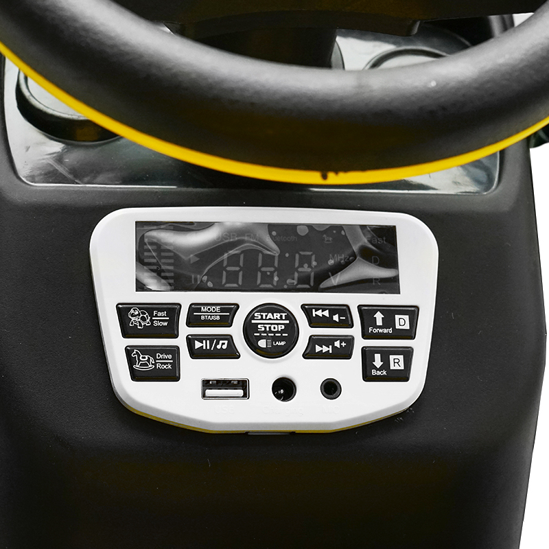 Tractor electric cu remorca telecomanda si baterie pentru copii jucarie 1980x650x610 - imagine 8