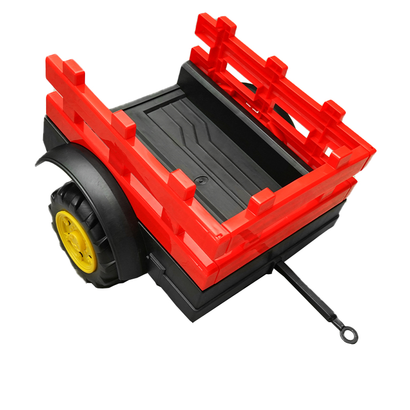 Tractor electric cu remorca telecomanda si baterie pentru copii jucarie 1980x610x650mm - imagine 7